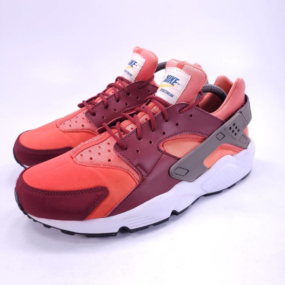 Nike Other - Nike Air Huarache Athletic Running Shoe Mens Size 9 318429-054 Red White